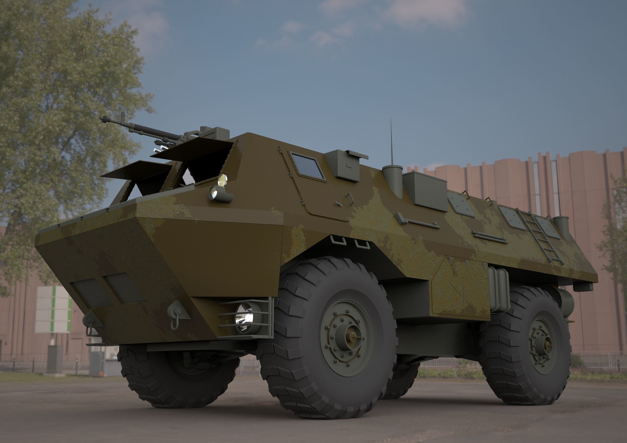 VAB VTT 4X4 military vehicle 3d model 3D model_10