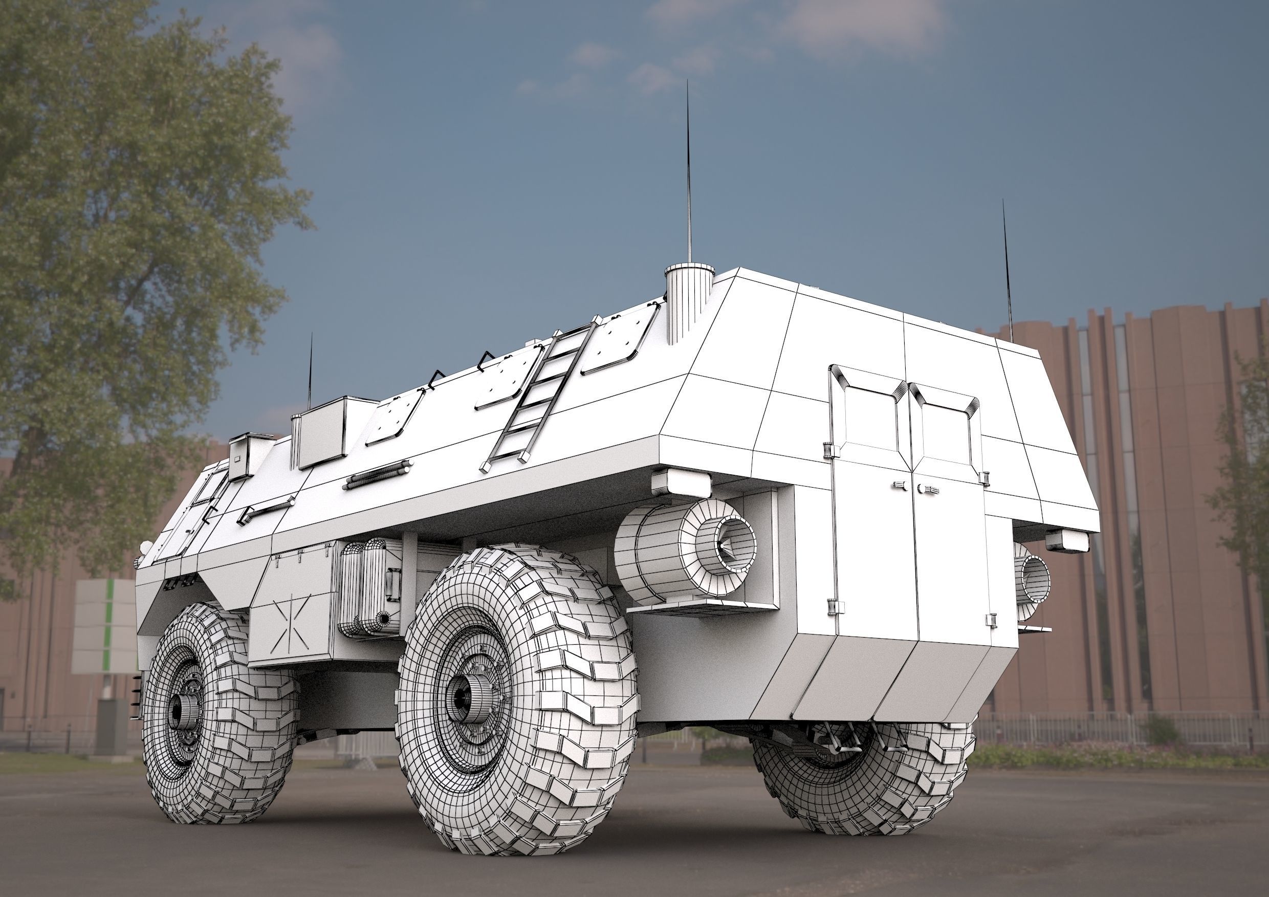 VAB VTT 4X4 military vehicle 3d model 3D model_11