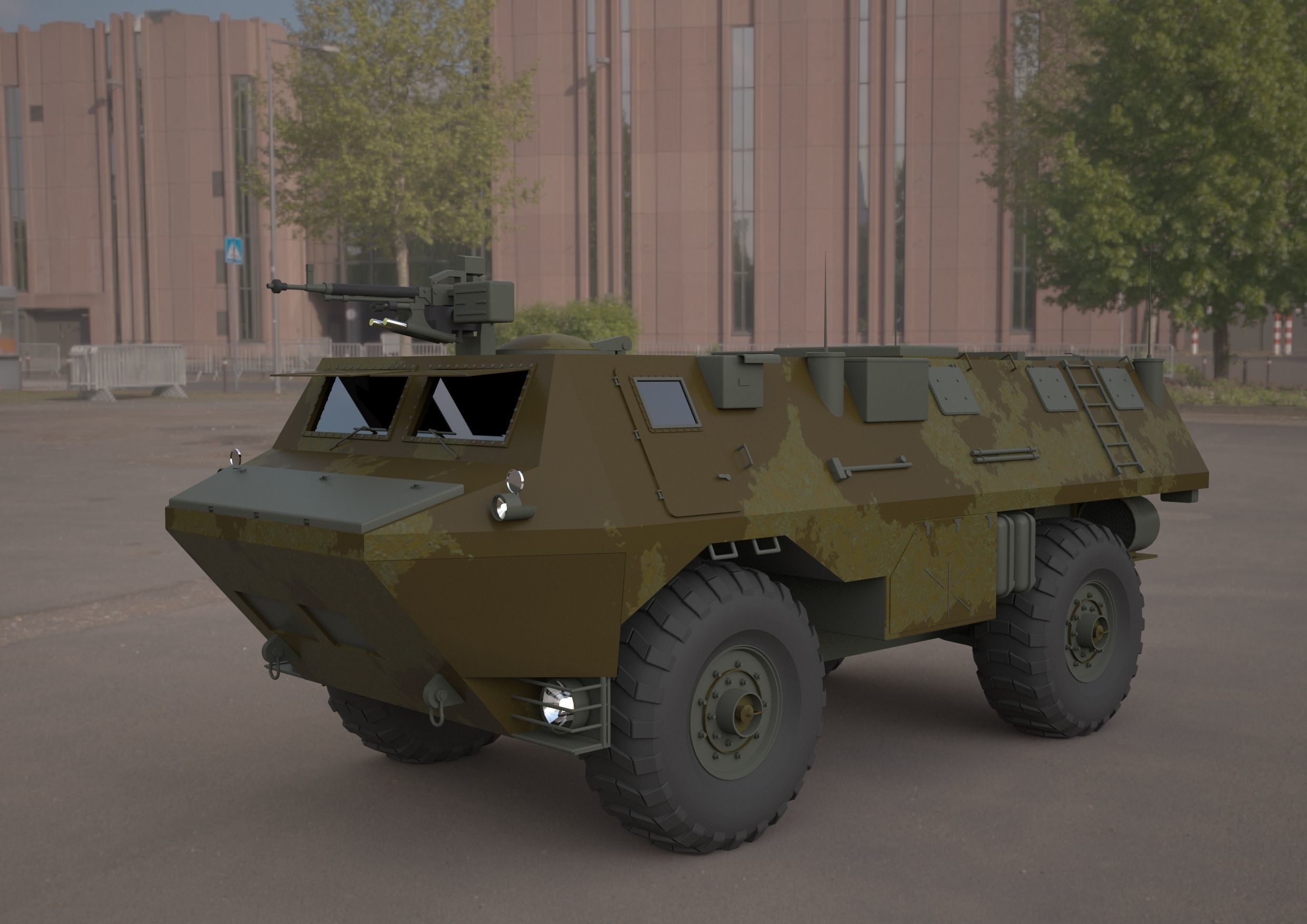 VAB VTT 4X4 military vehicle 3d model 3D model_1
