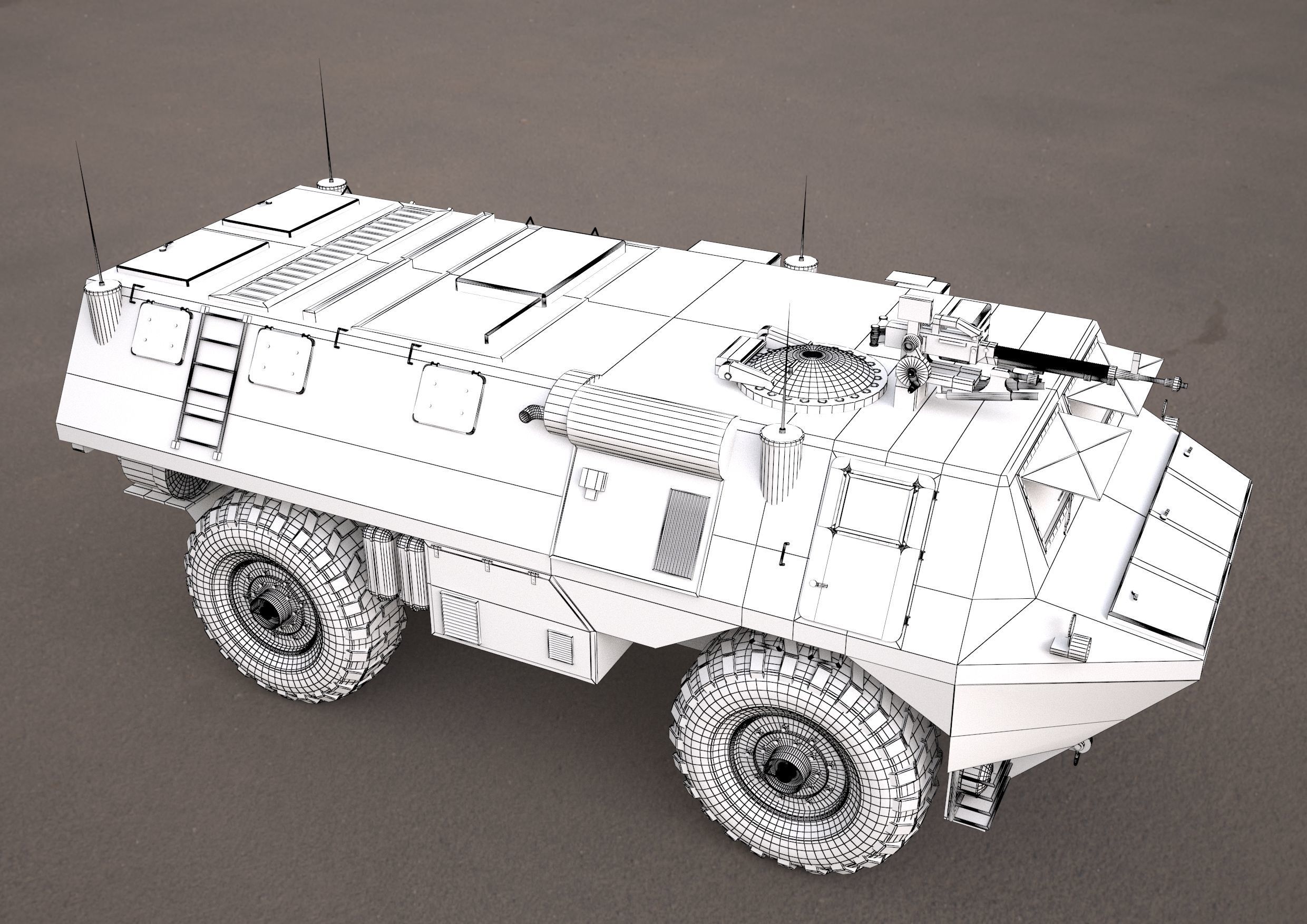 VAB VTT 4X4 military vehicle 3d model 3D model_15