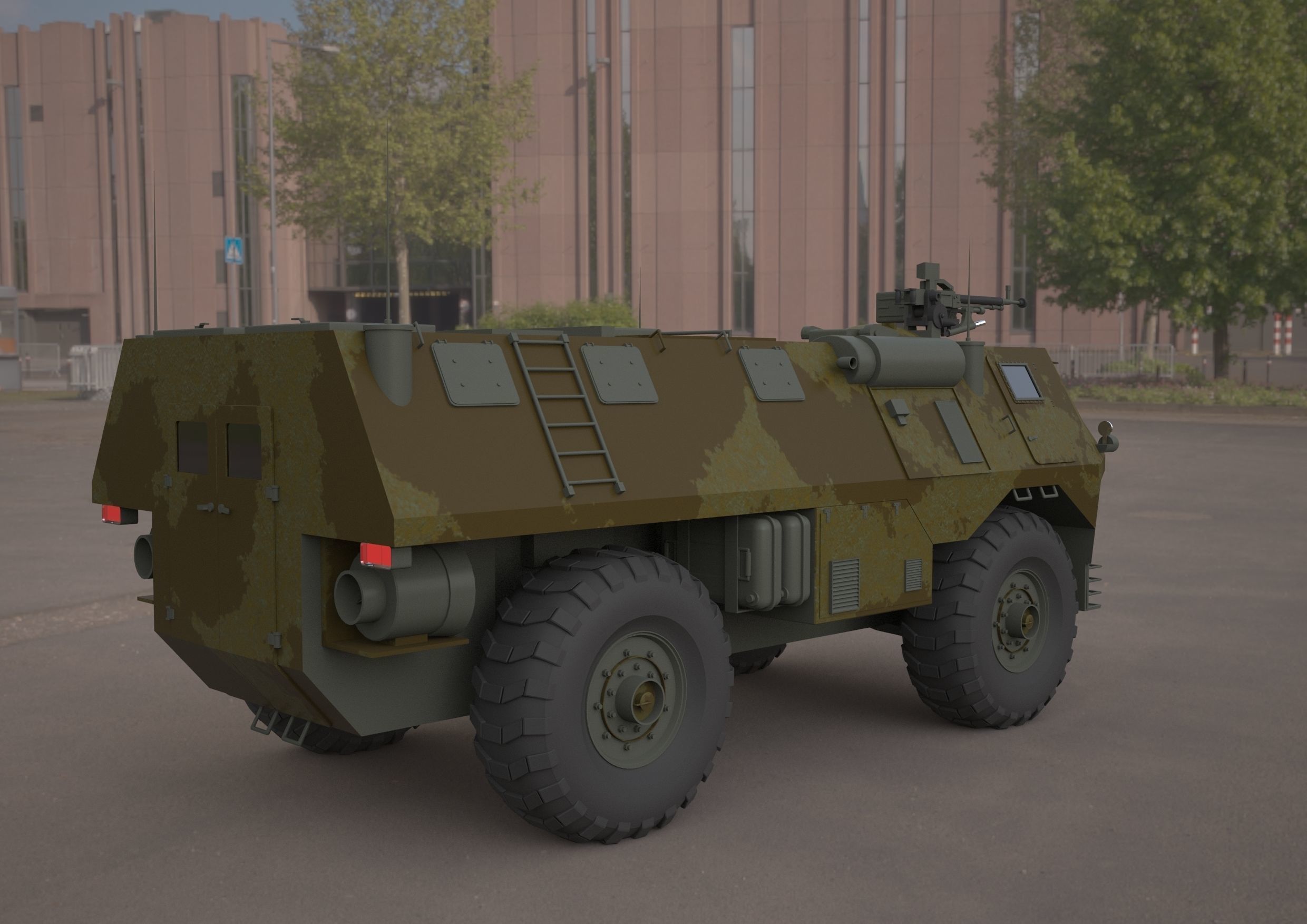 VAB VTT 4X4 military vehicle 3d model 3D model_3