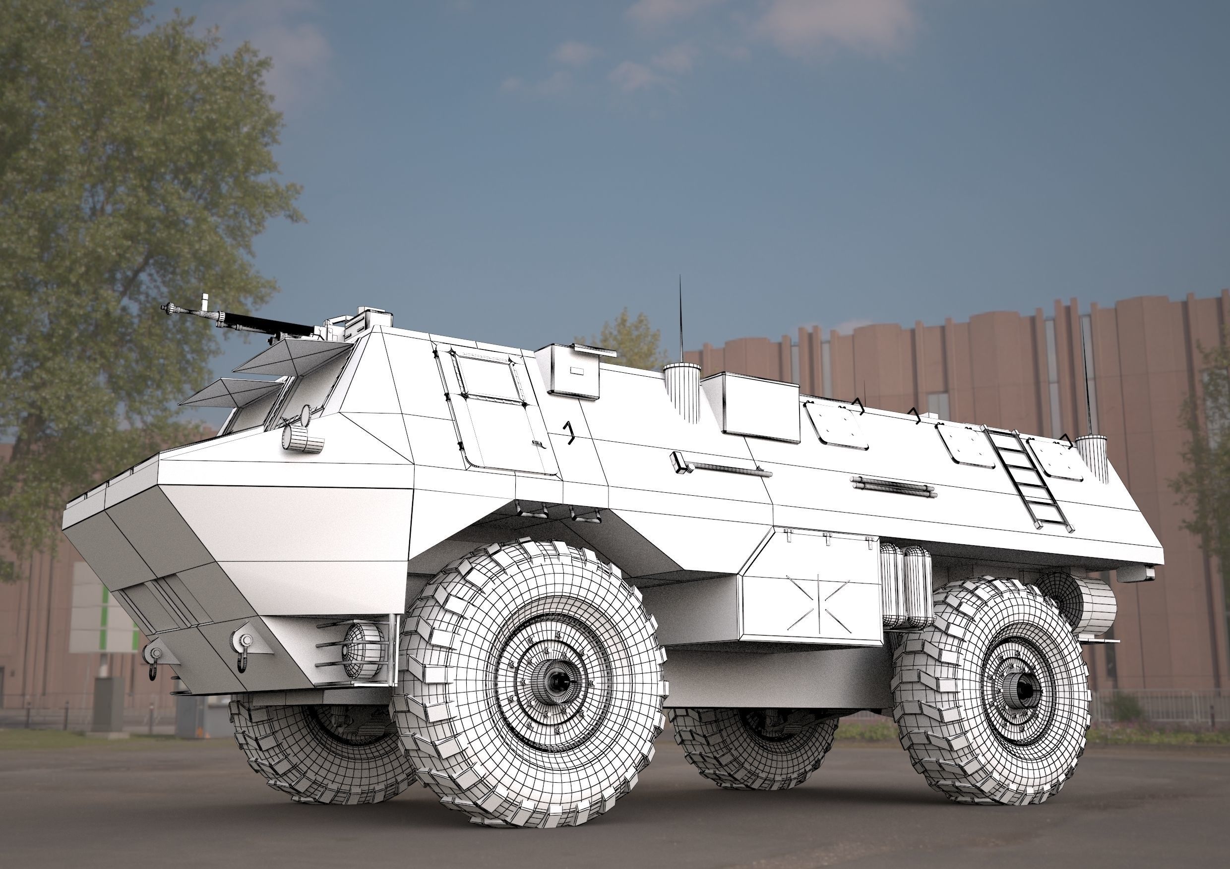 VAB VTT 4X4 military vehicle 3d model 3D model_14