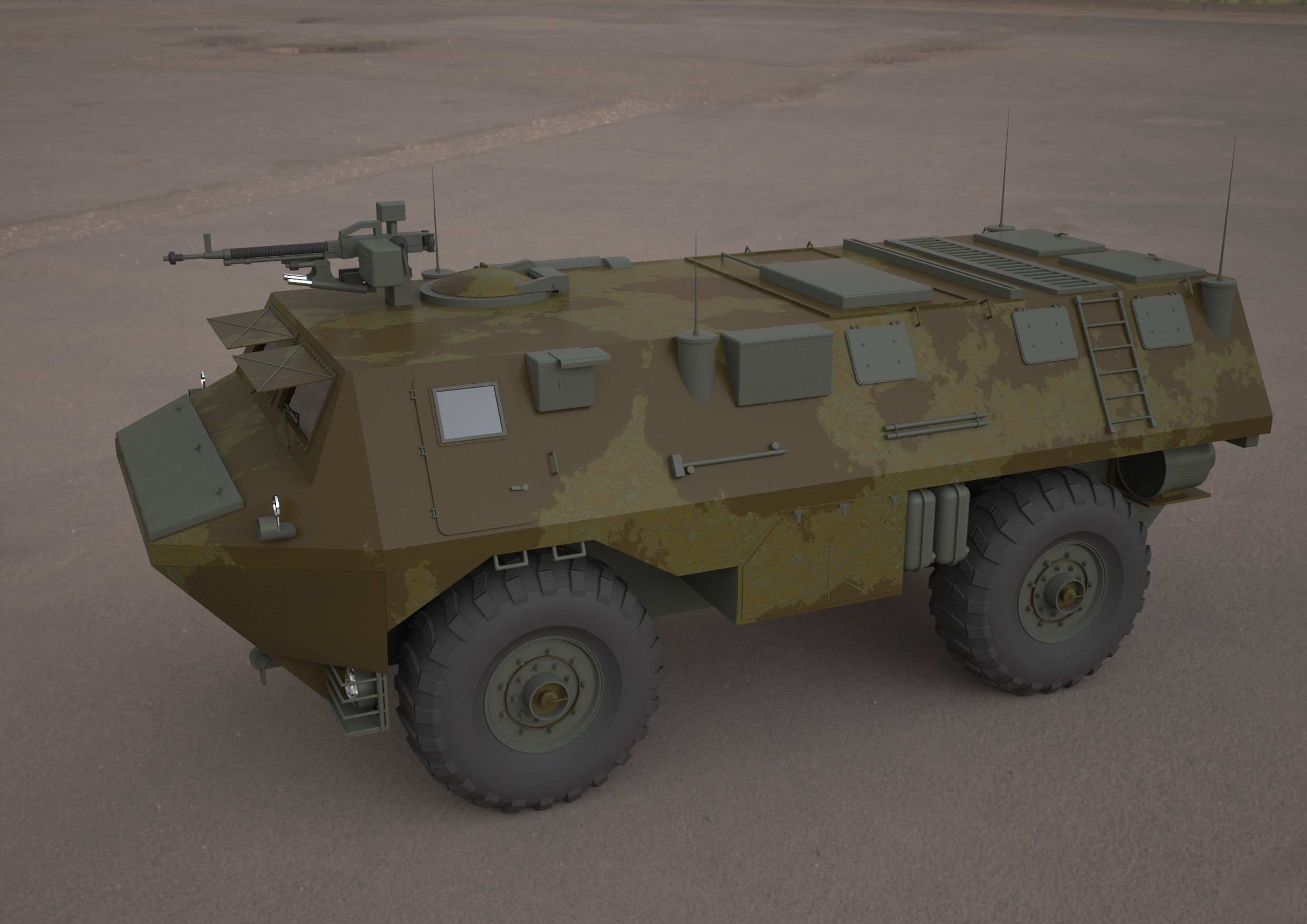 VAB VTT 4X4 military vehicle 3d model 3D model_4