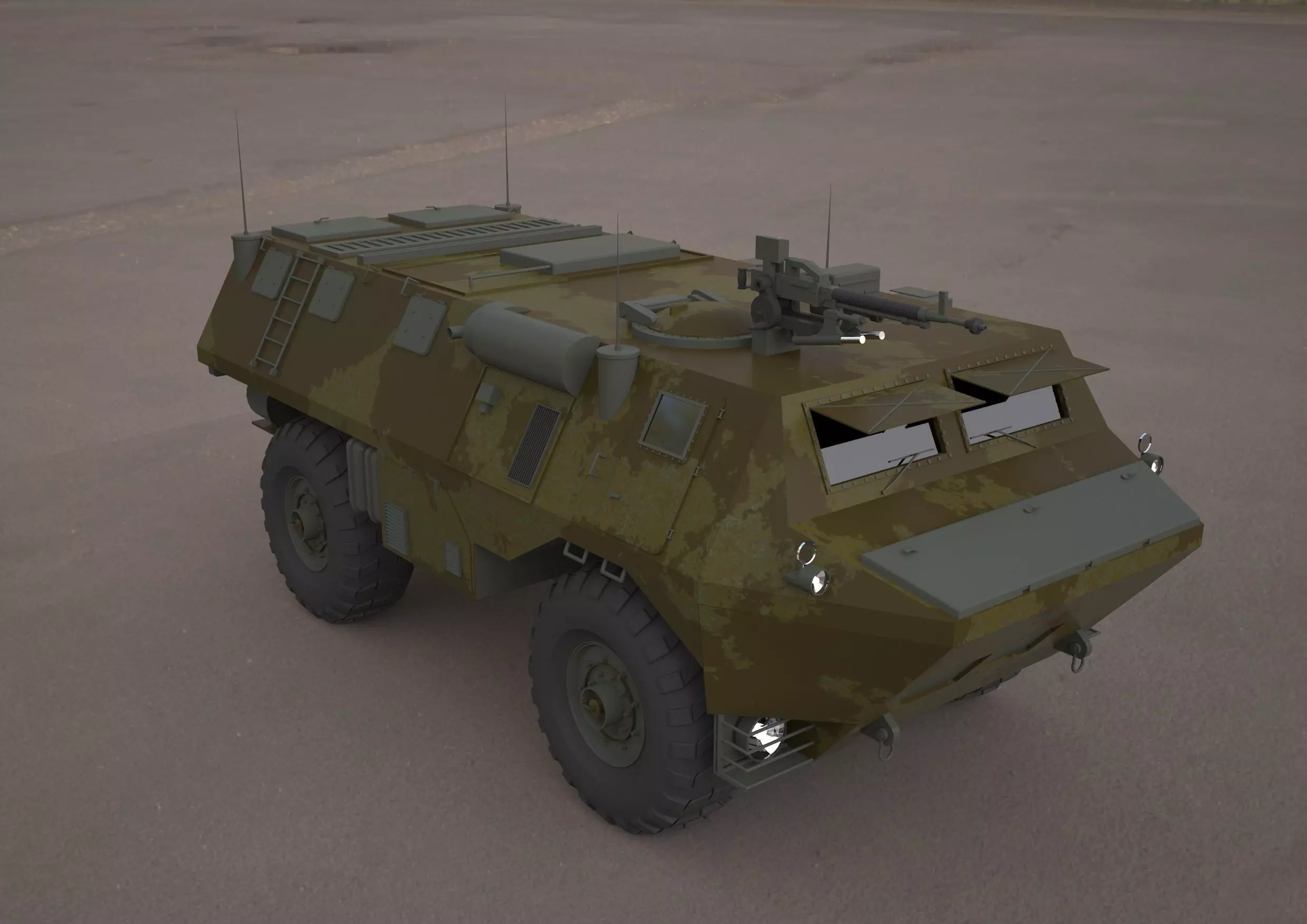 VAB VTT 4X4 military vehicle 3d model 3D model_0