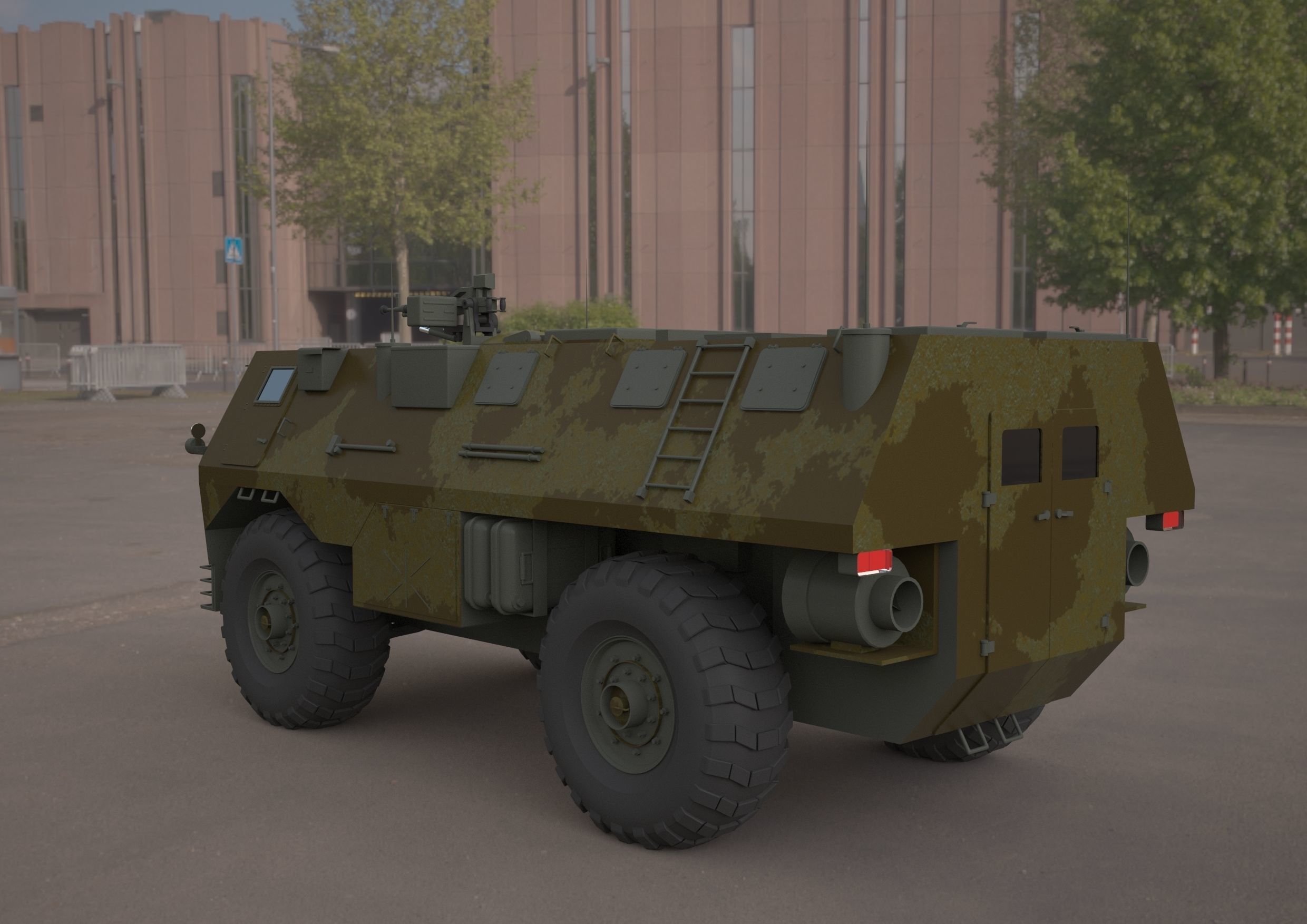 VAB VTT 4X4 military vehicle 3d model 3D model_2