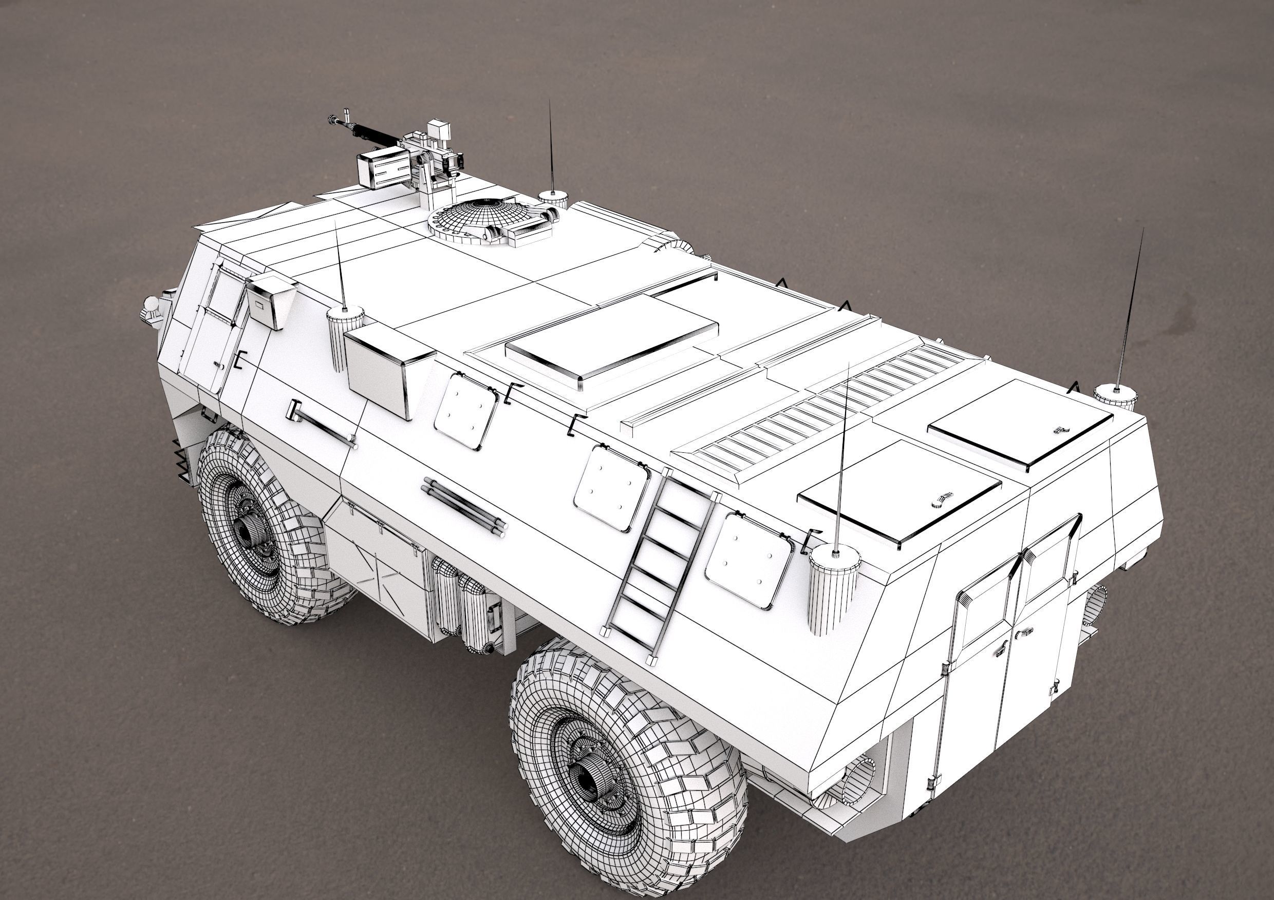 VAB VTT 4X4 military vehicle 3d model 3D model_16