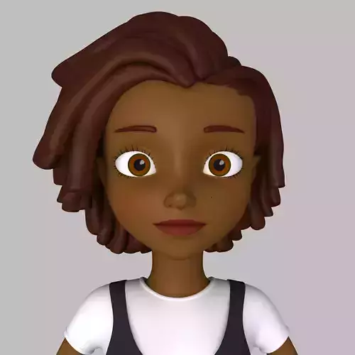 Black Girl 02 Cartoon