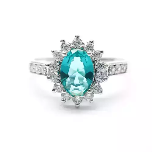 3DM Format Vintage oval shape sunflower wedding ring