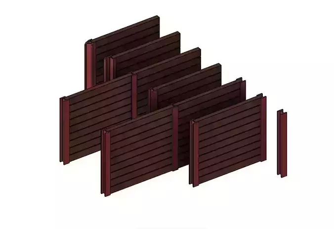 Model Railway Sleeper Retaining Wall - 9 Sleeper High 3D print model