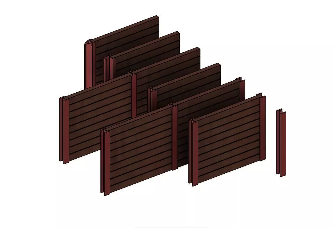 Model Railway Sleeper Retaining Wall - 9 Sleeper High 3D print model_0