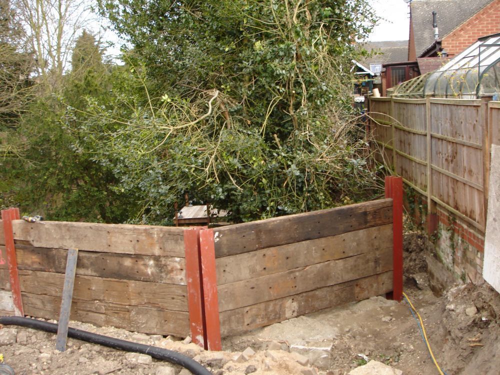 Model Railway Sleeper Retaining Wall - 9 Sleeper High 3D print model_13