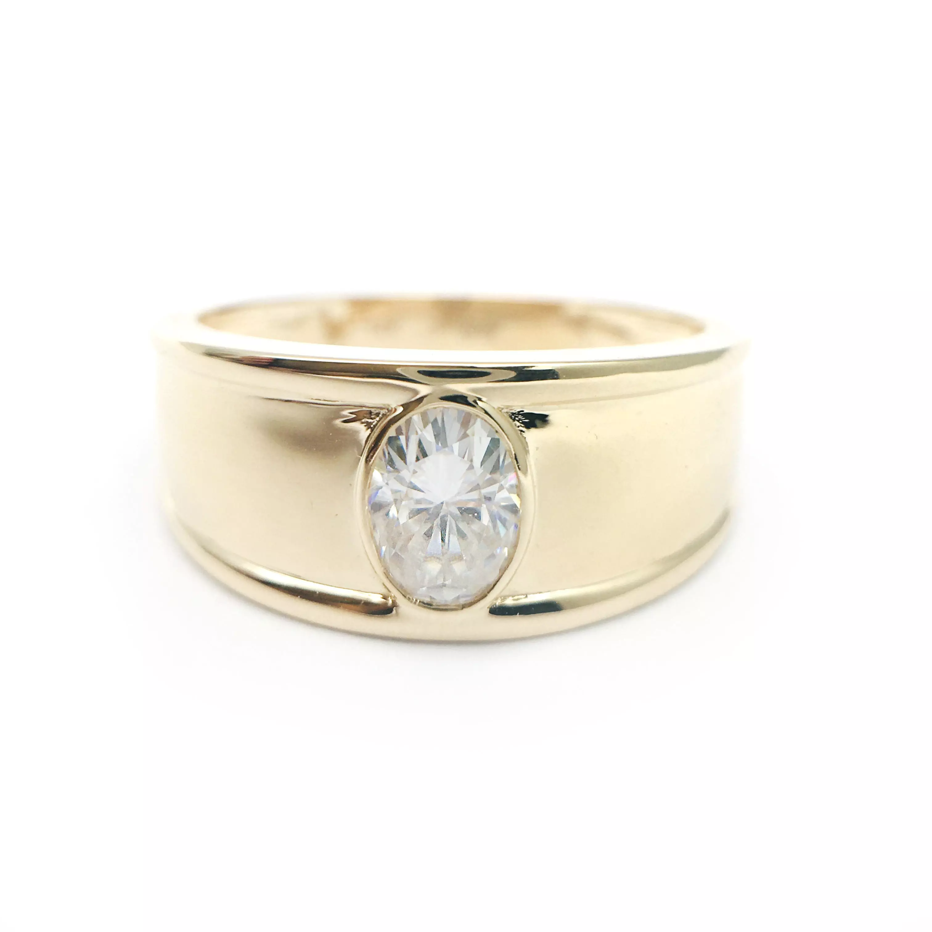 3DM Format Oval cut male wedding ring 3D print model_0