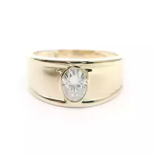 3DM Format Oval cut male wedding ring 3D print model
