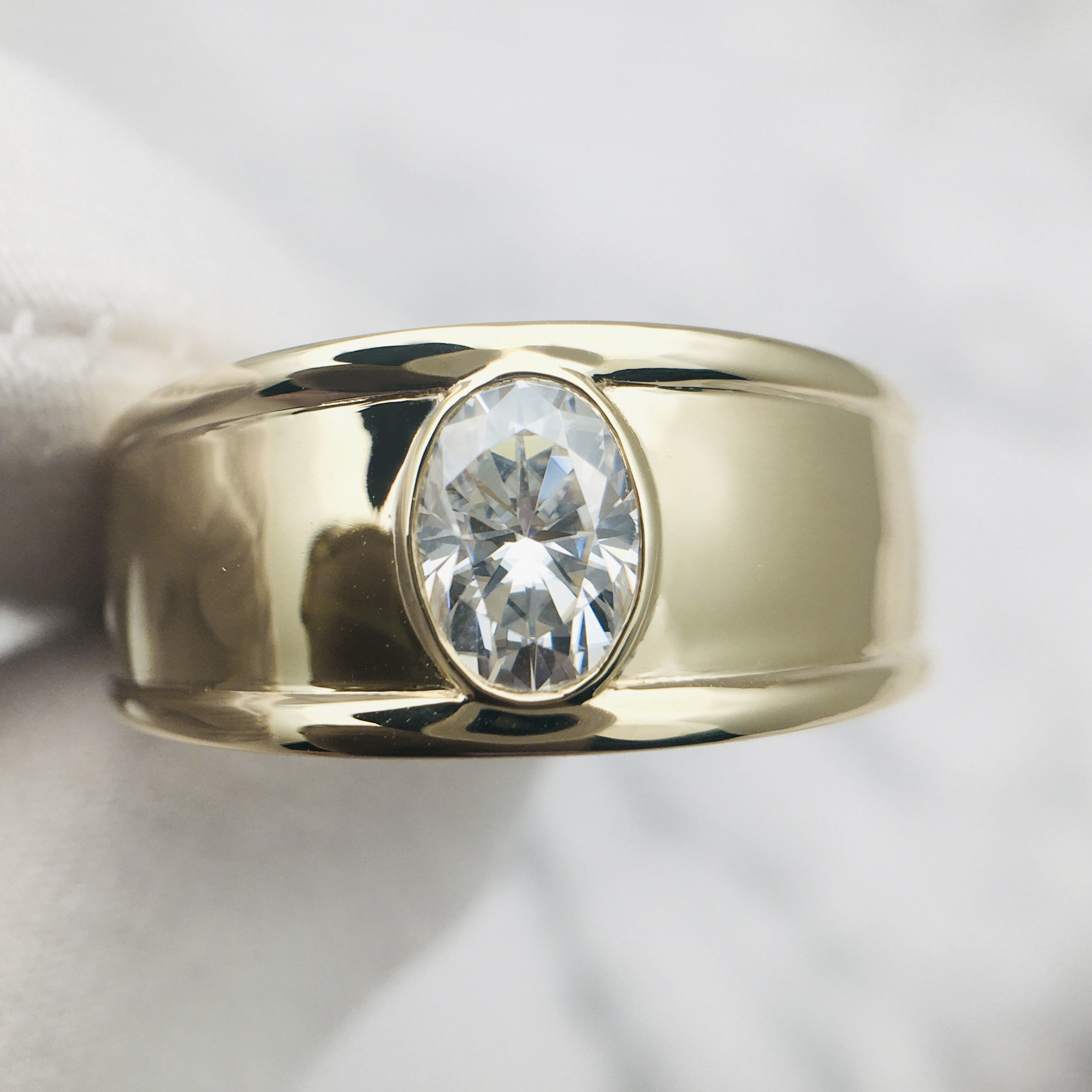 3DM Format Oval cut male wedding ring 3D print model_9