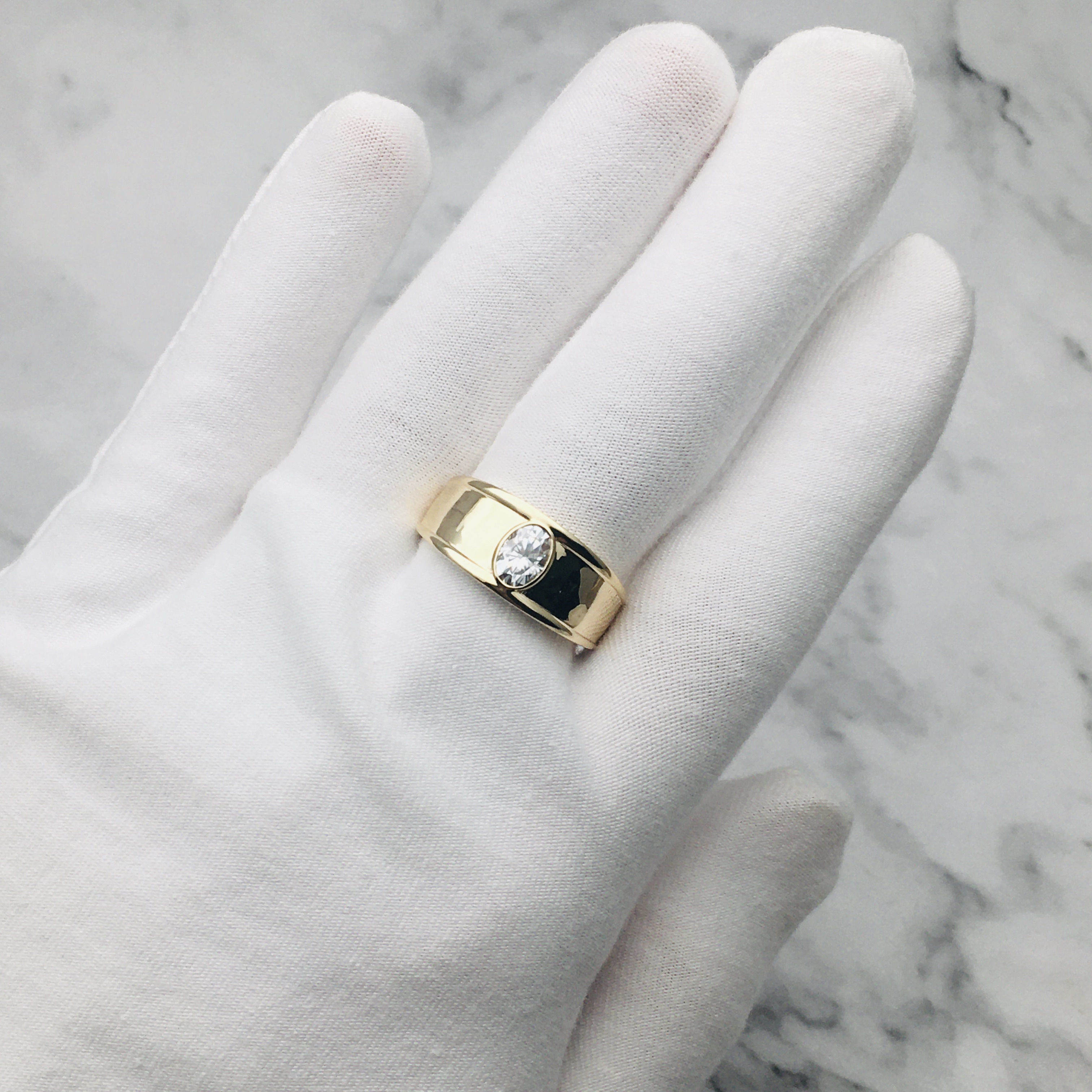 3DM Format Oval cut male wedding ring 3D print model_6