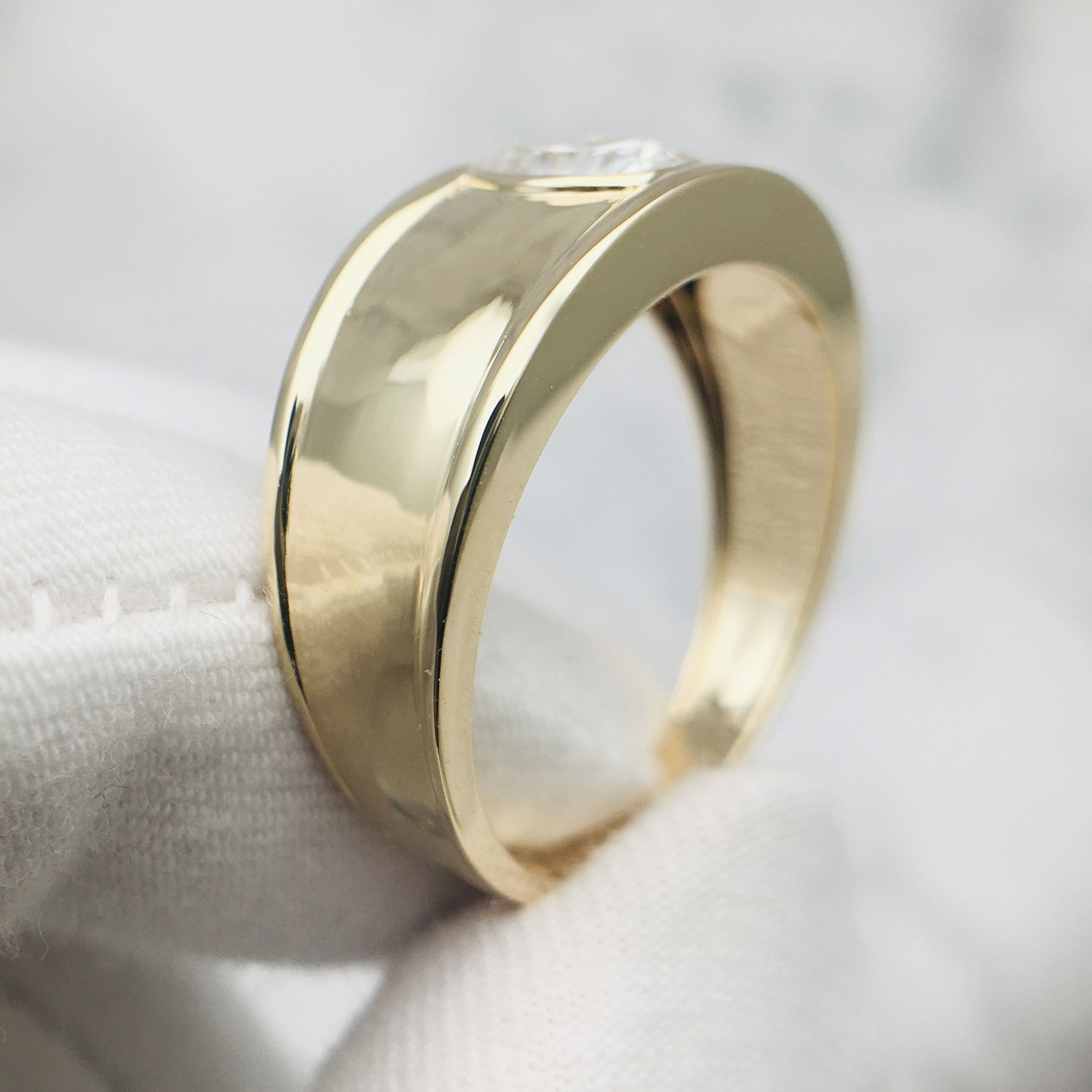 3DM Format Oval cut male wedding ring 3D print model_7