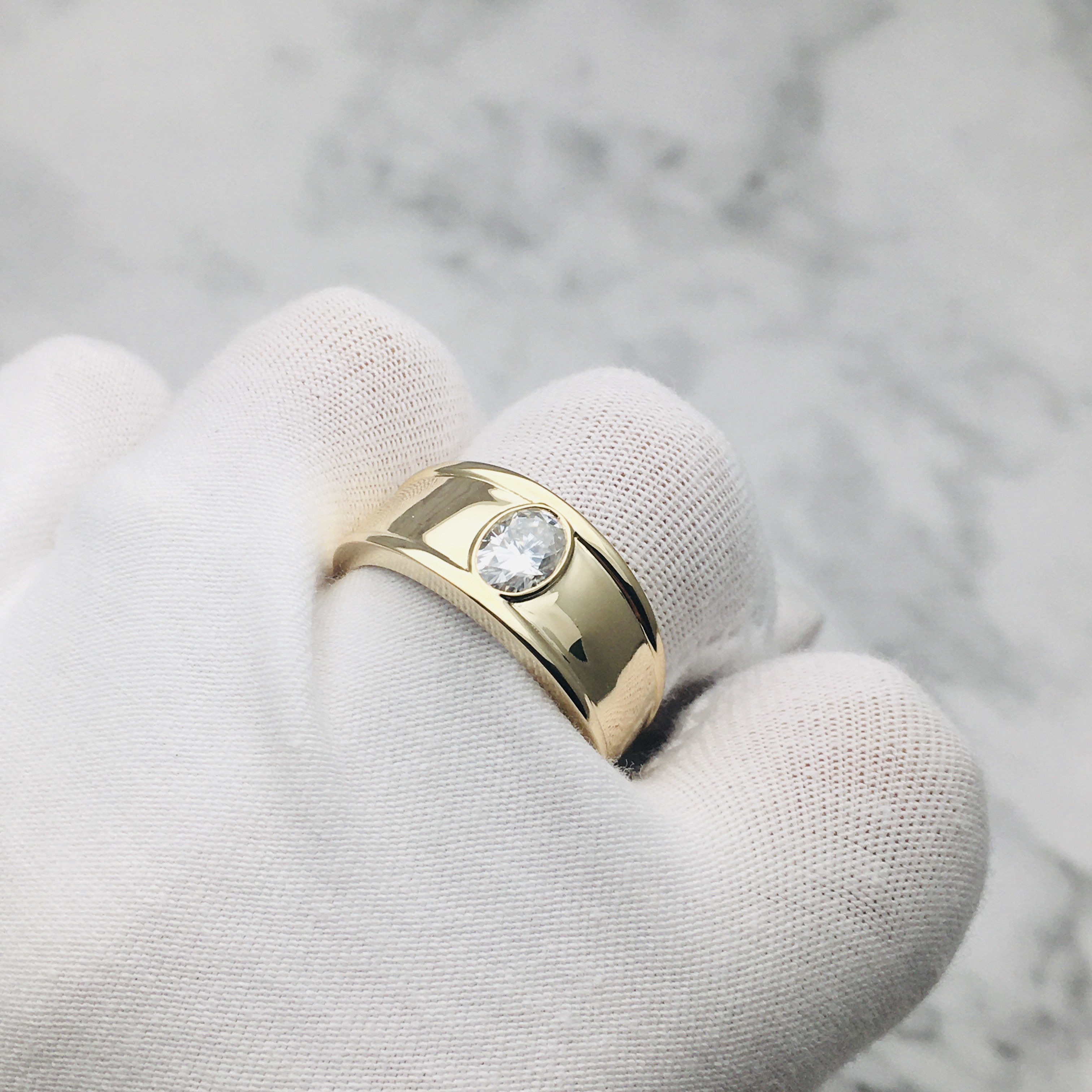 3DM Format Oval cut male wedding ring 3D print model_3