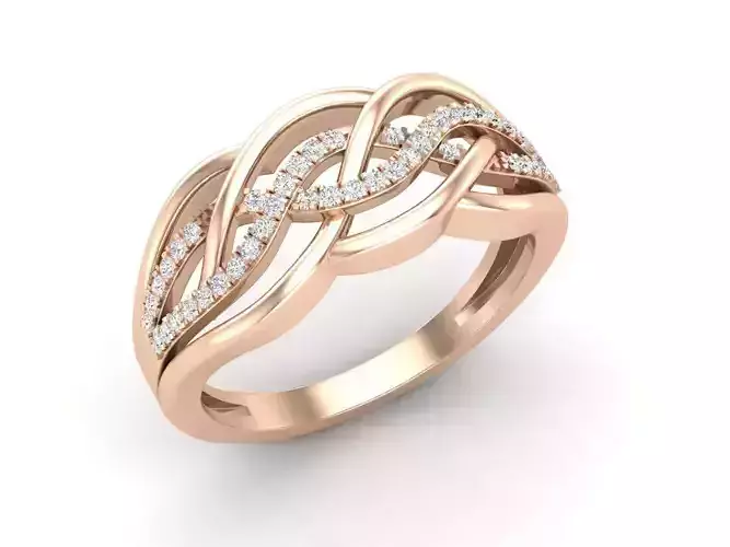 Diamond ring for woman 3D print model