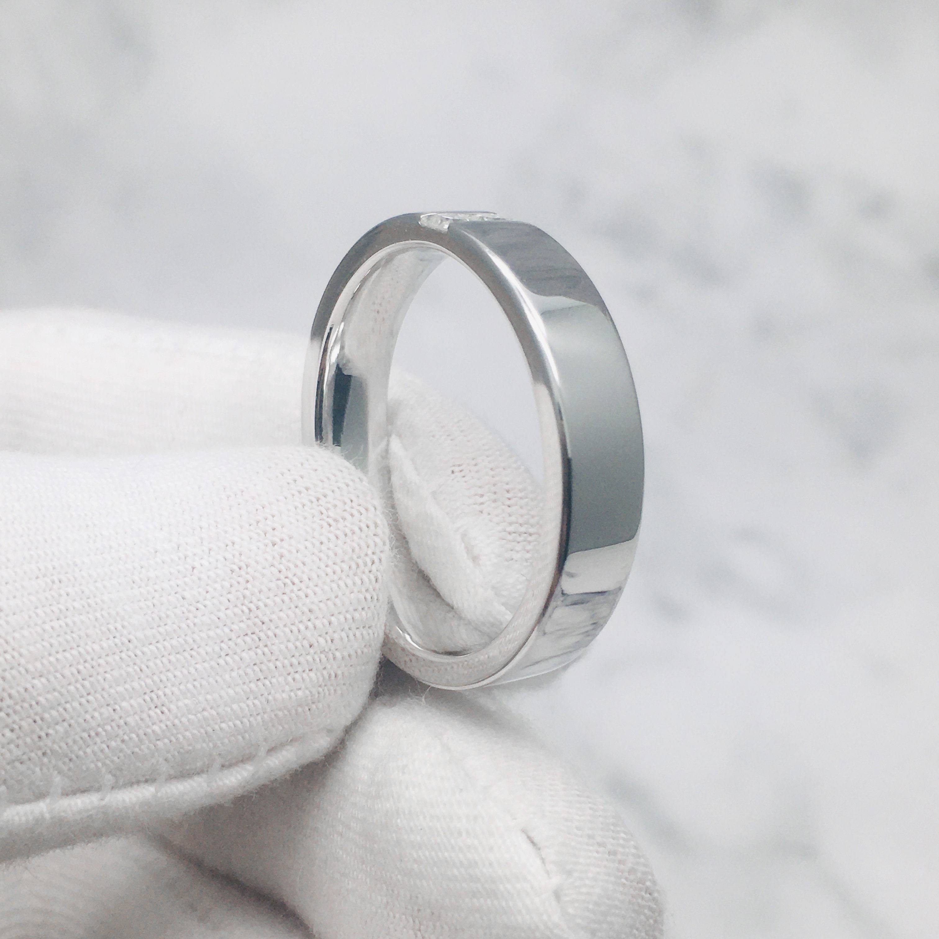 3DM Format  Art deco princess cut male engagement ring 3D print model_3