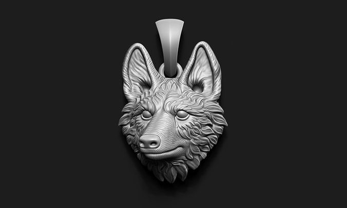 Guara Wolf Pendant 3D print model
