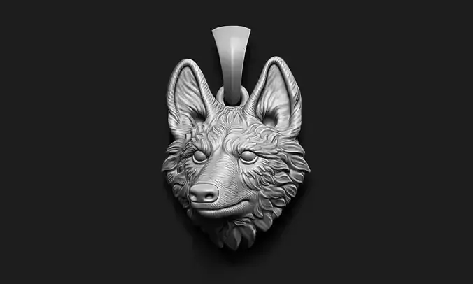 Guara Wolf Pendant 3D print model