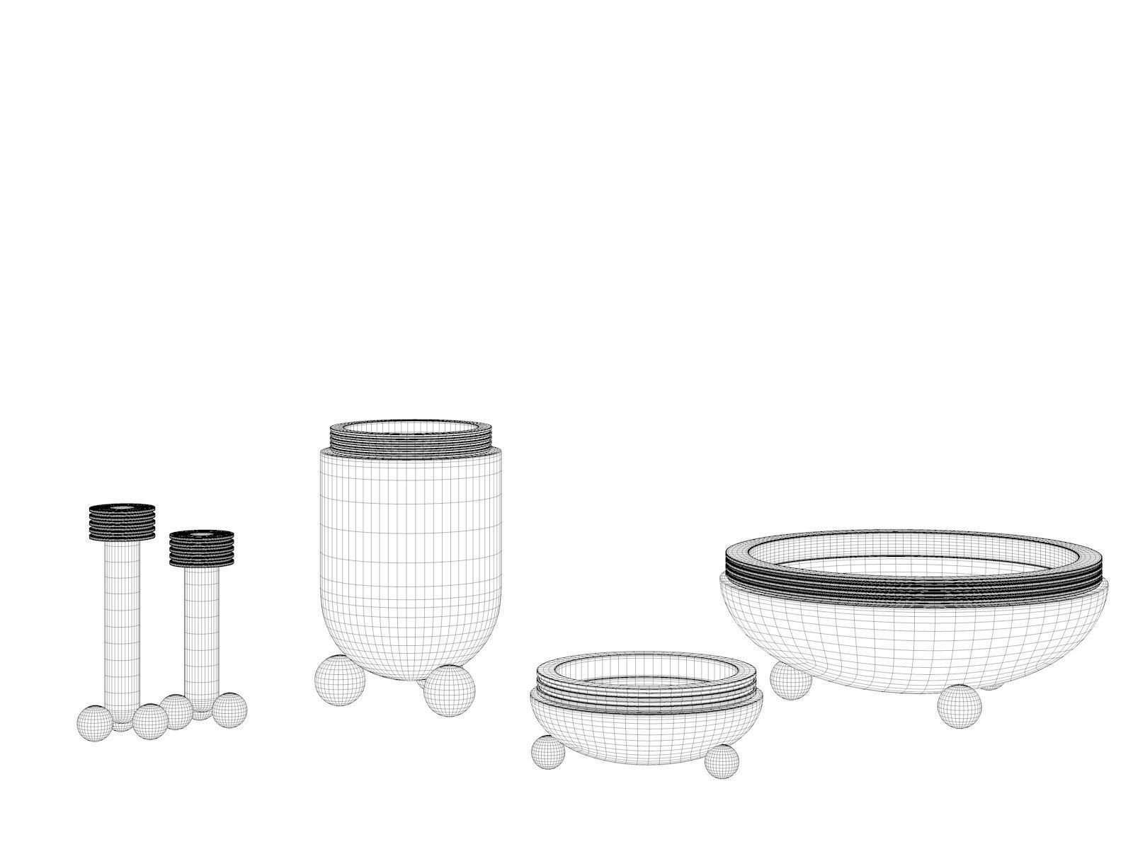 Shiraz Bowls Vases and Candlesticks 3D model_3