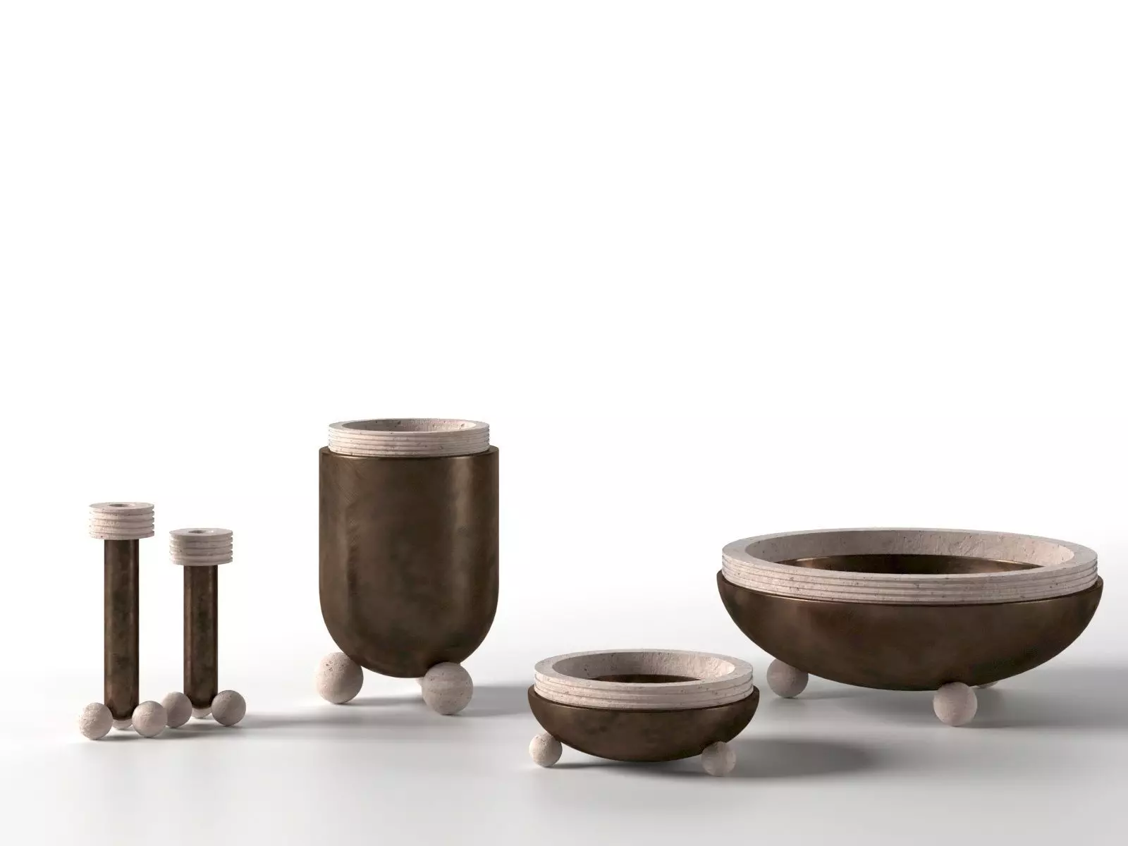 Shiraz Bowls Vases and Candlesticks 3D model_0