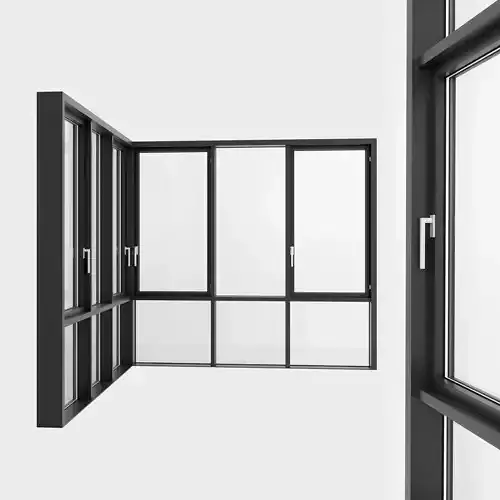 Panoramic glazing Stained glass 97 Low-poly 3D model