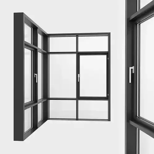 Panoramic glazing Stained glass 92 Low-poly 3D model