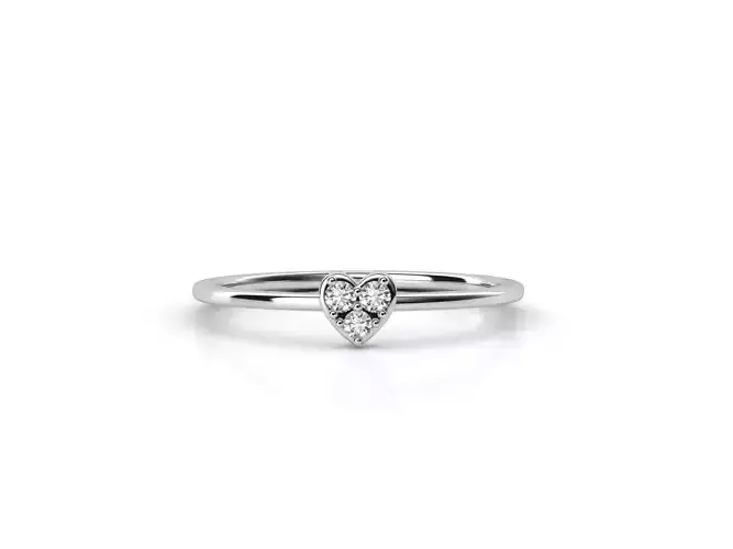 ZDR0116 heart shaped diamond ring