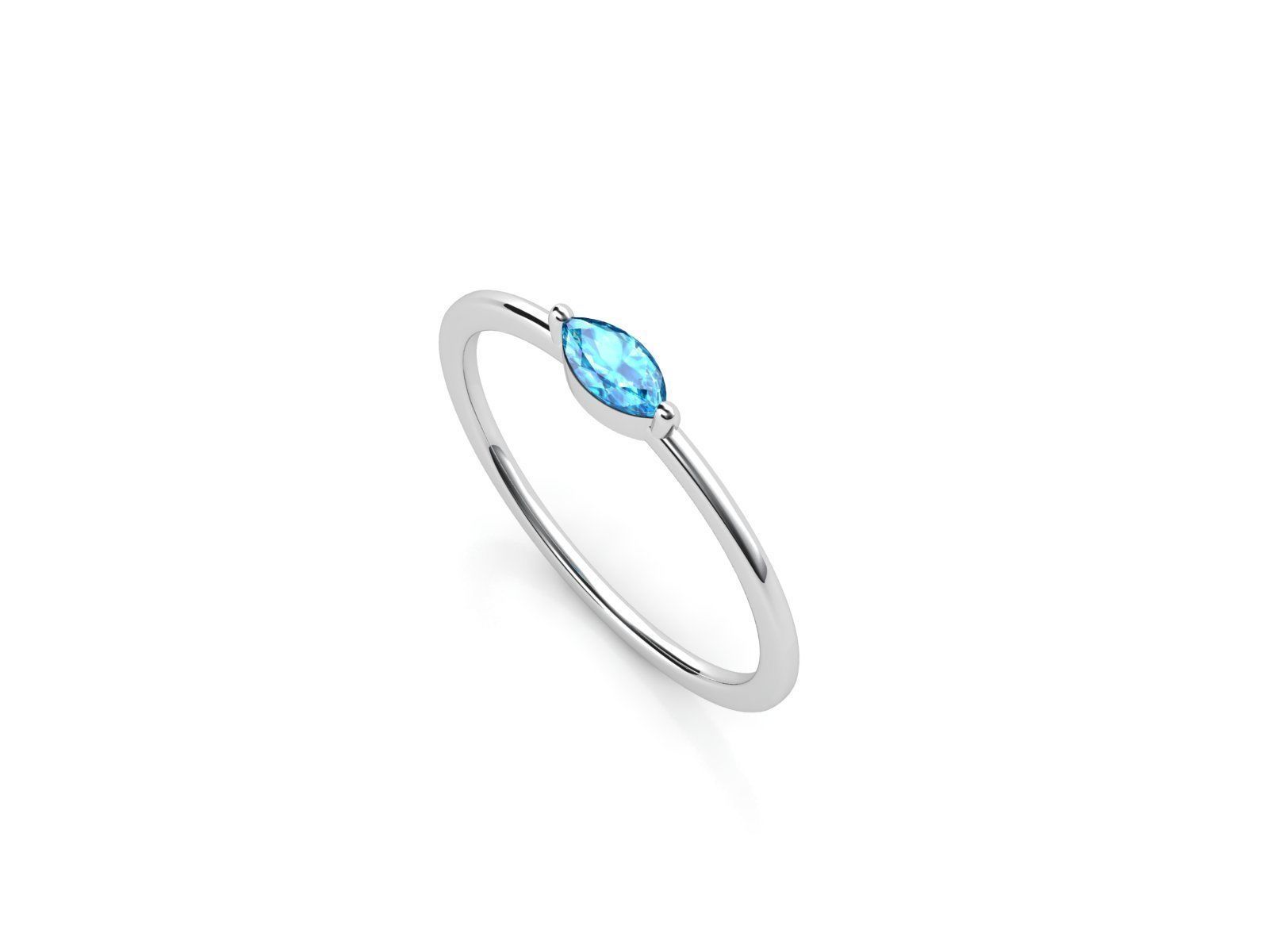 ZDR0118 topaz ring in sterling silver 3D print model_1