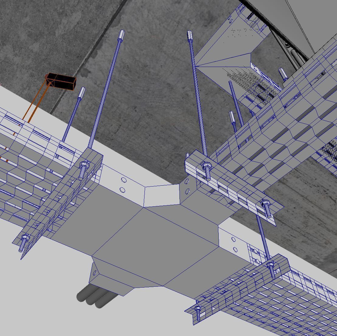 Decorative ceiling - Ventilation system set 01 3D model_13