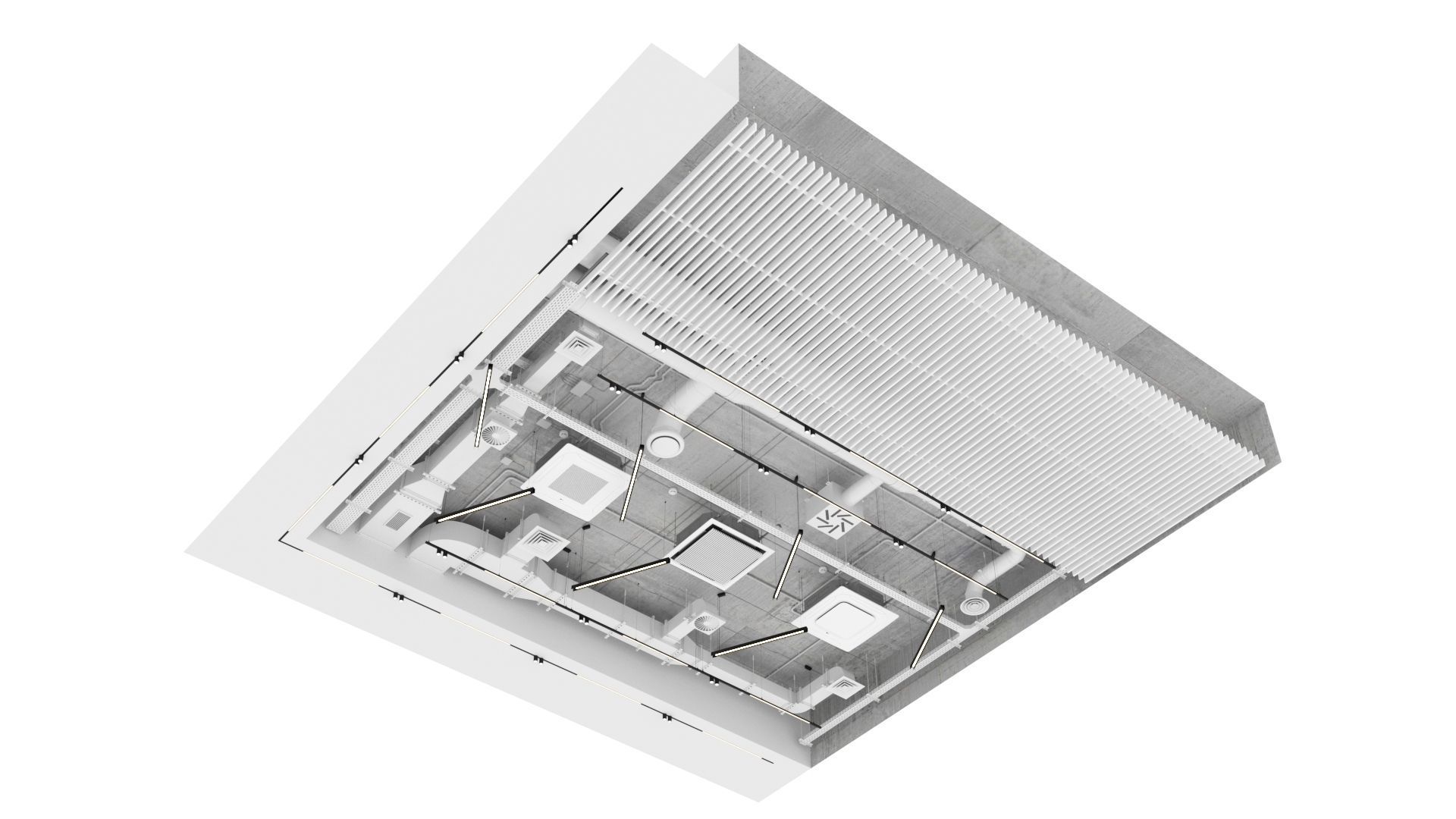 Decorative ceiling - Ventilation system set 01 3D model_21