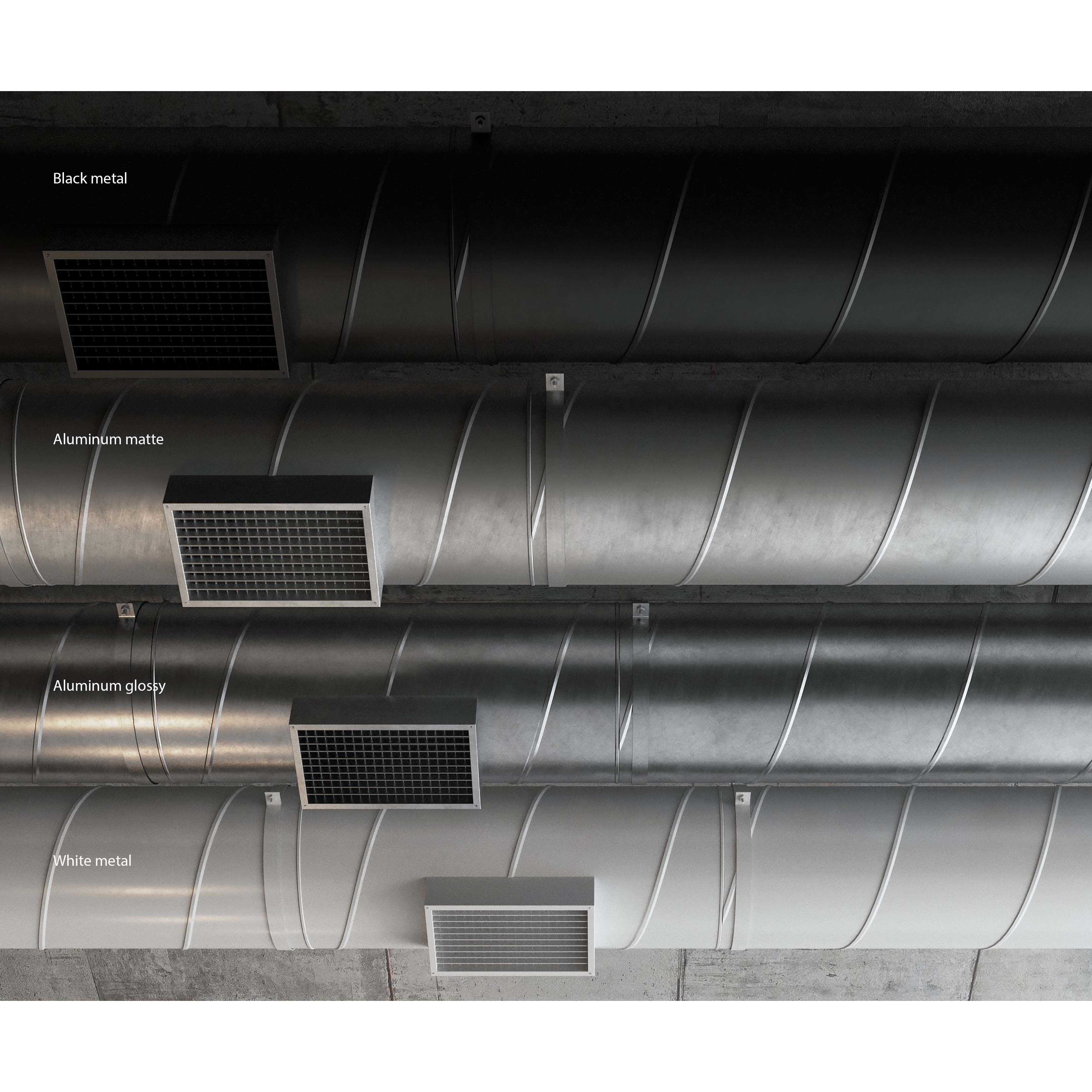 Decorative ceiling - Ventilation system set 01 3D model_1