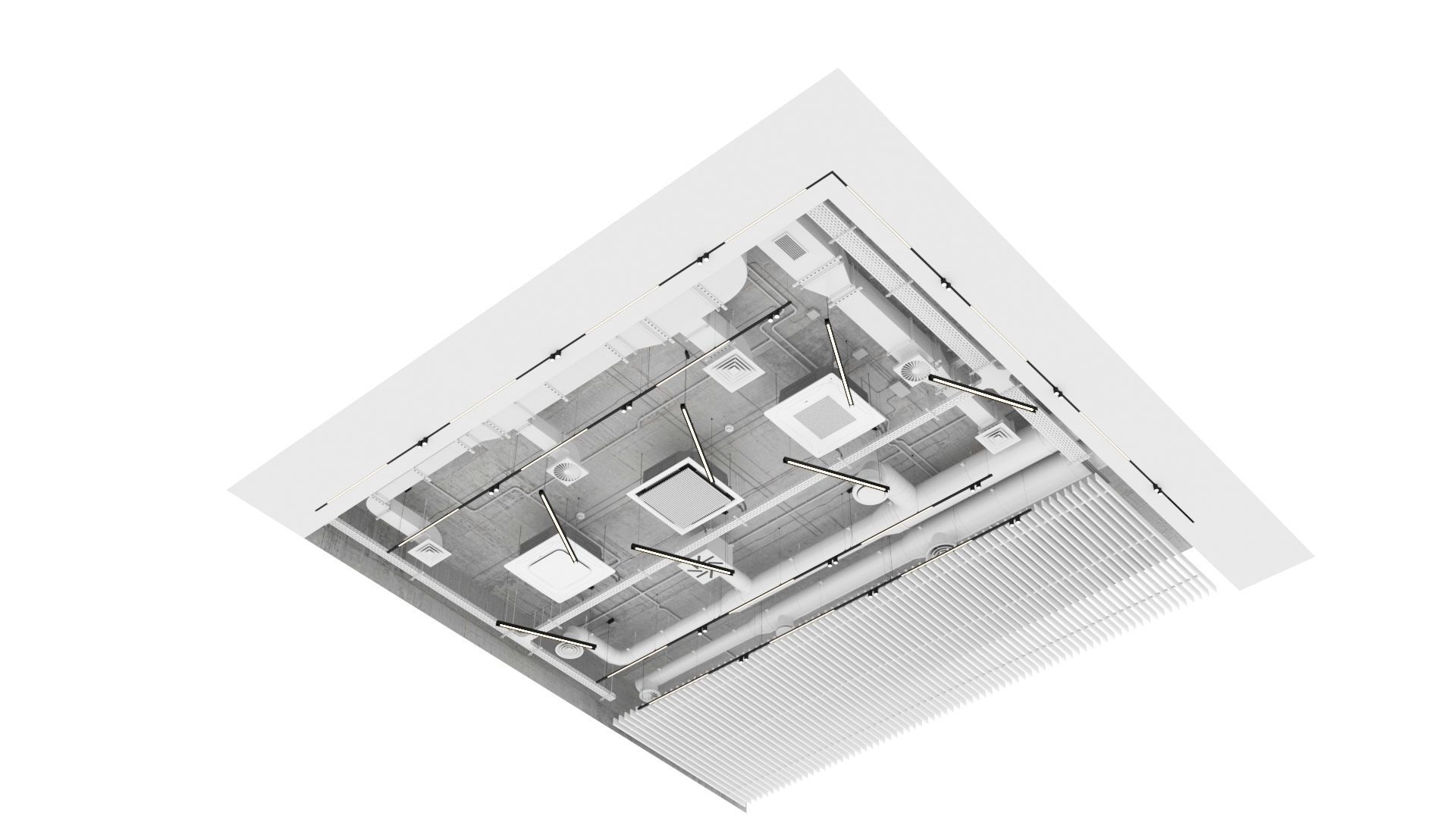 Decorative ceiling - Ventilation system set 01 3D model_17