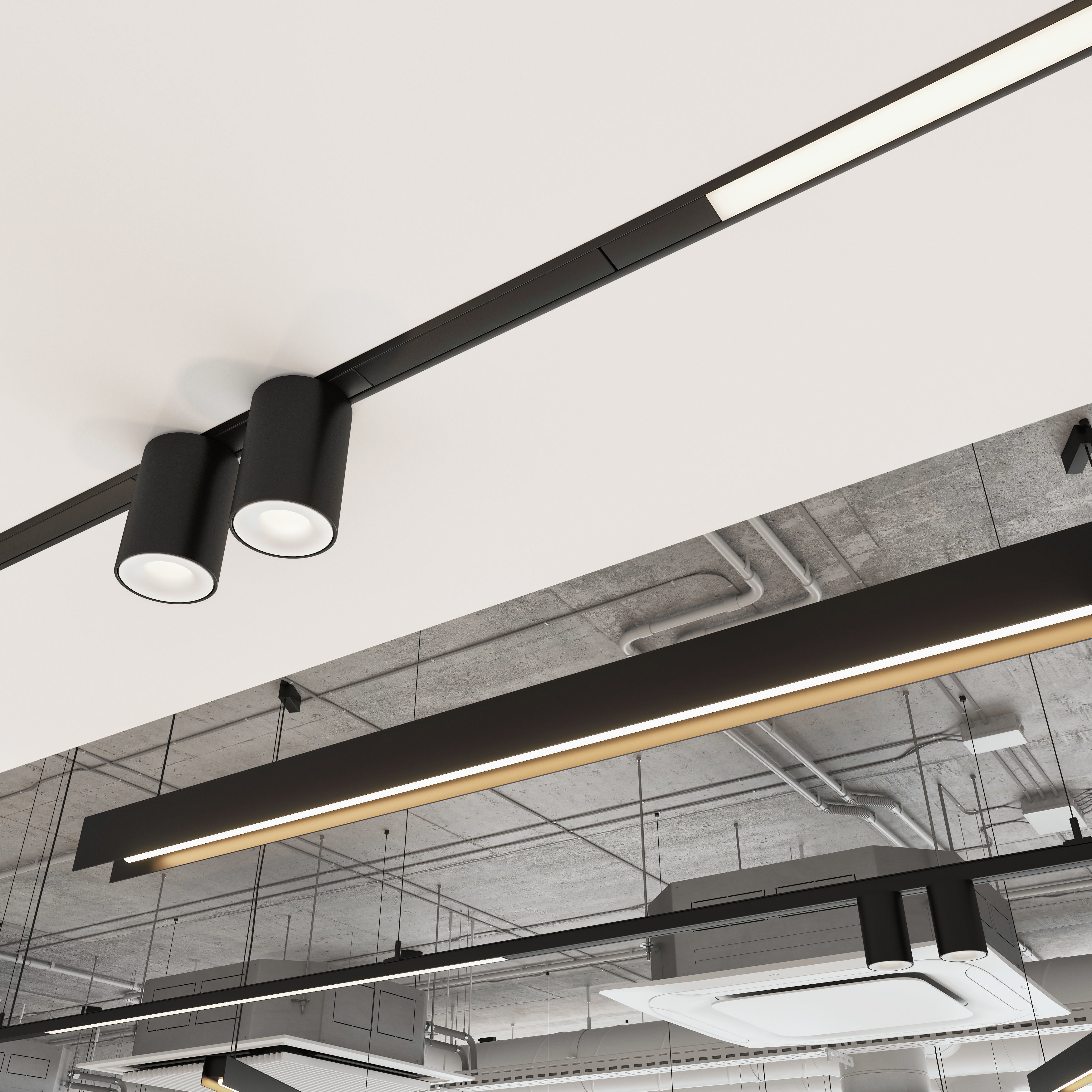 Decorative ceiling - Ventilation system set 01 3D model_3