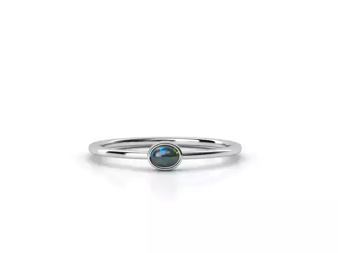 ZDR0119 silver ring with opal stone