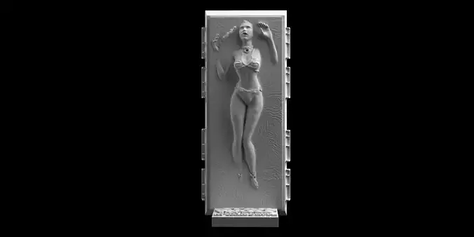 Star Wars Slave Leia in Carbonite STL printing