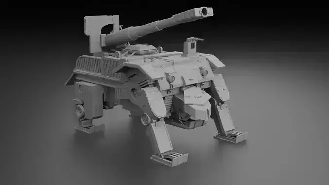 Robo-Tank 3D model star wars tank