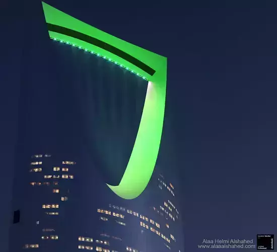 Kingdom Tower Saudi Arabia 3D model