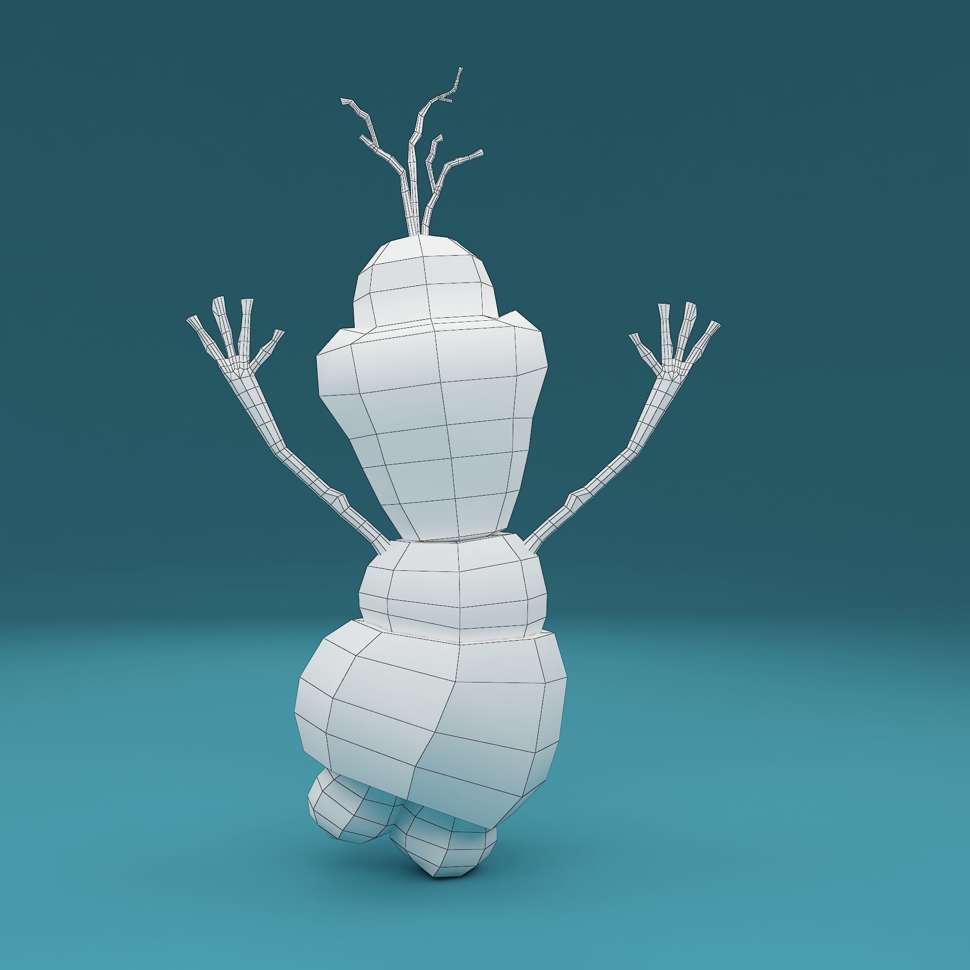 snowman olaf 3D model_7