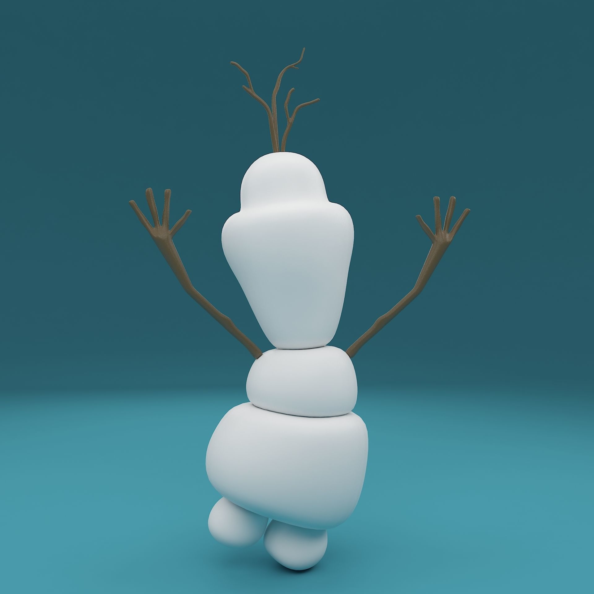 snowman olaf 3D model_3