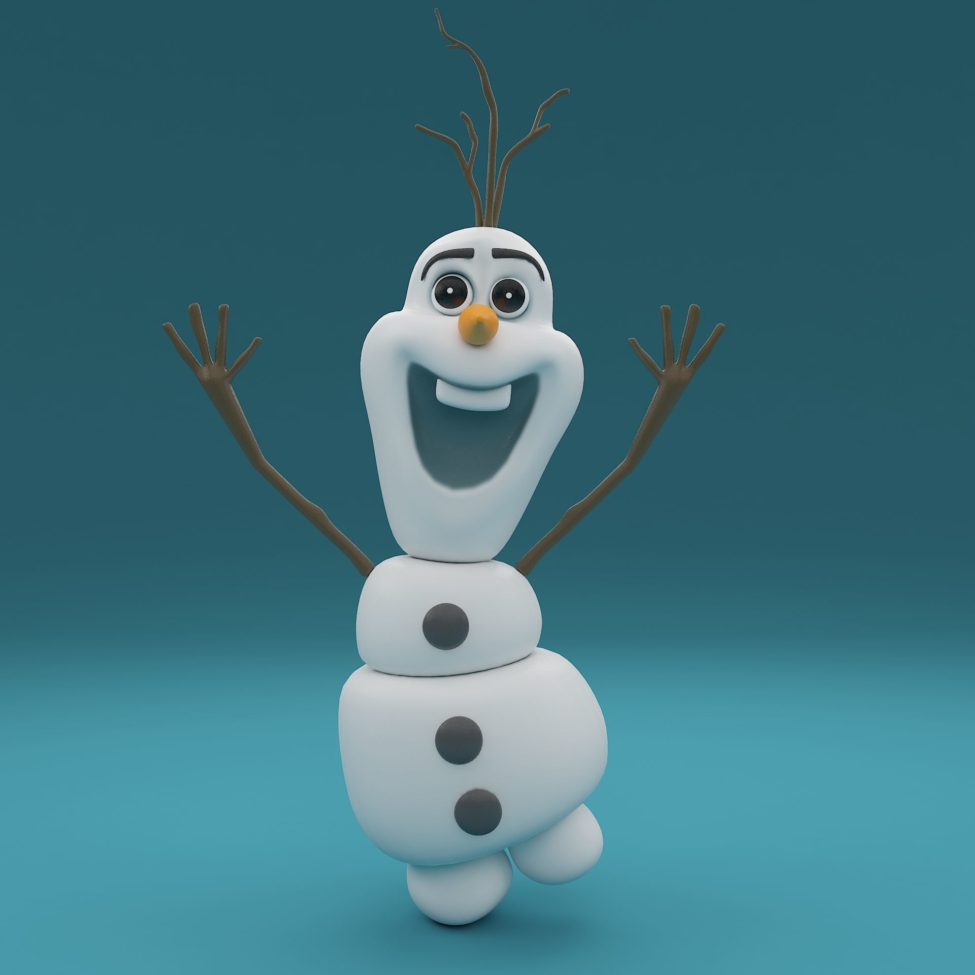 snowman olaf 3D model_1