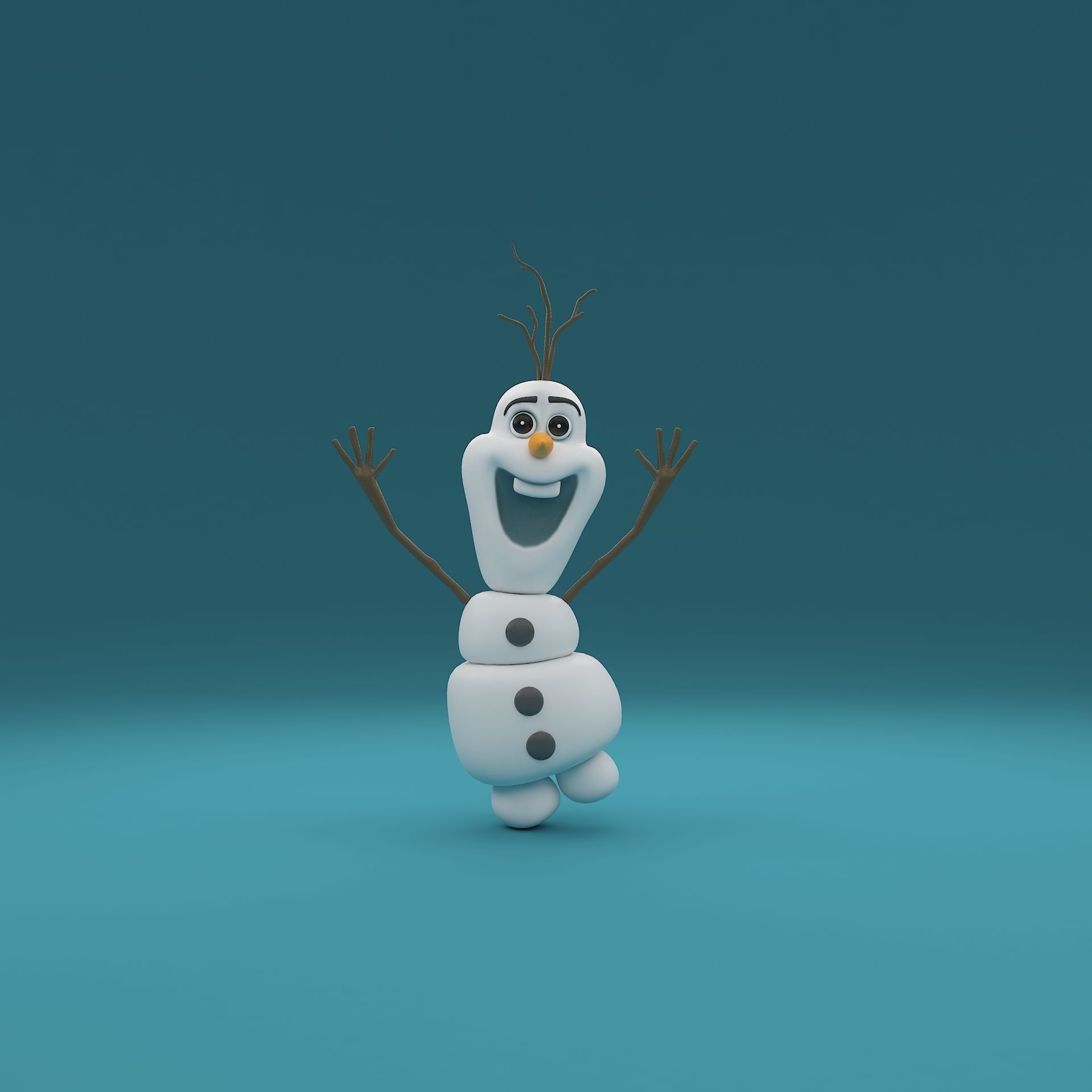 snowman olaf 3D model_5