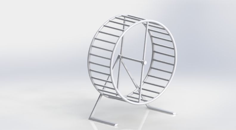 hamster or guinea pig wheel 3D print model_2