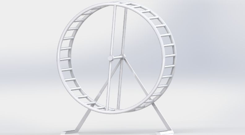 hamster or guinea pig wheel 3D print model_5