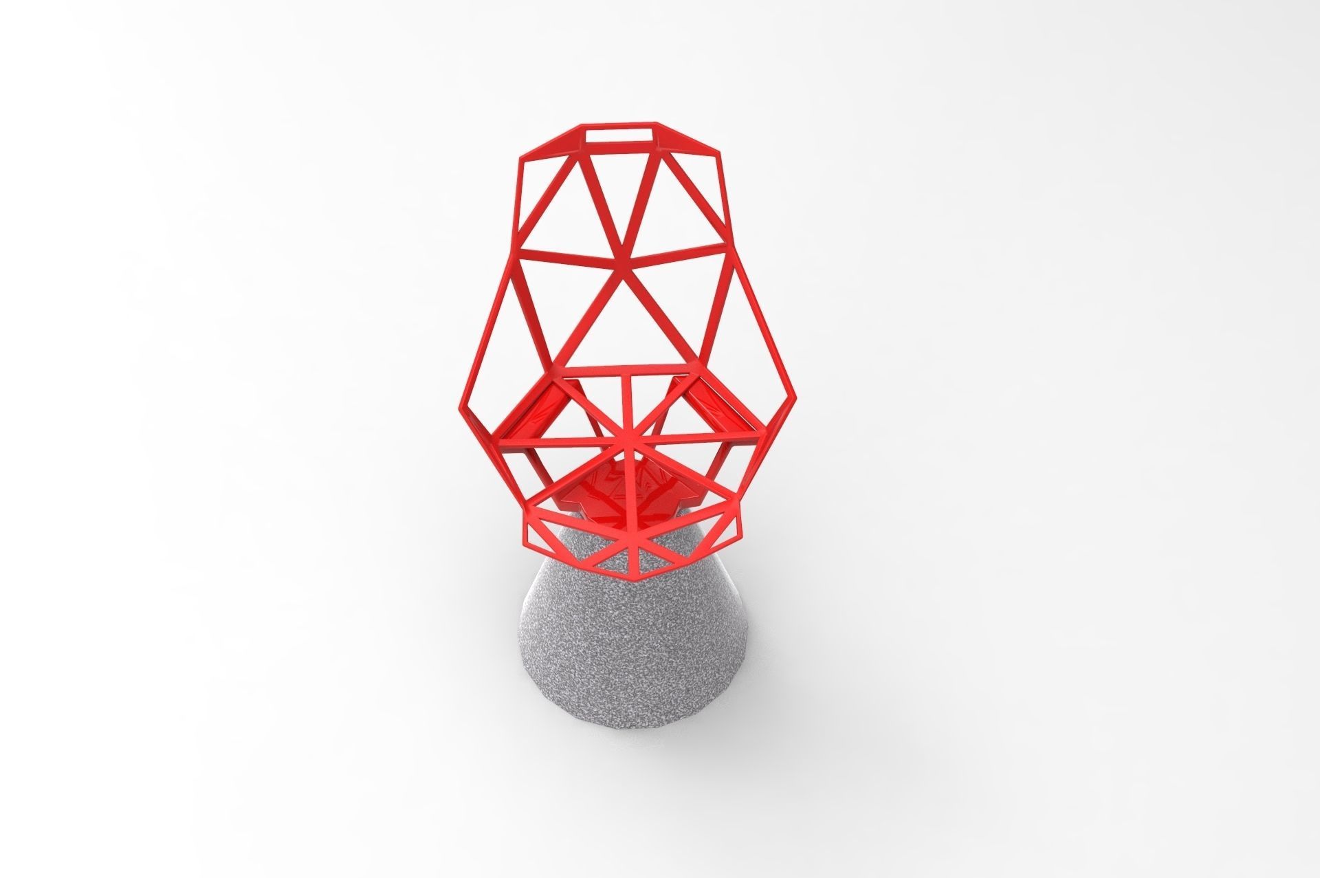 Chair Low-poly 3D model_4