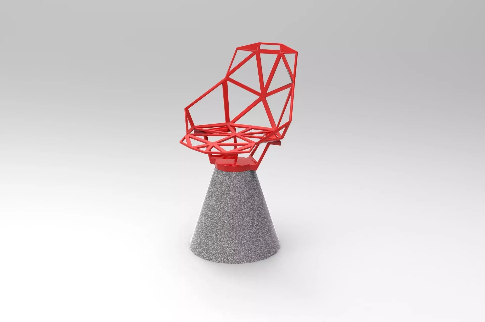 Chair Low-poly 3D model_0