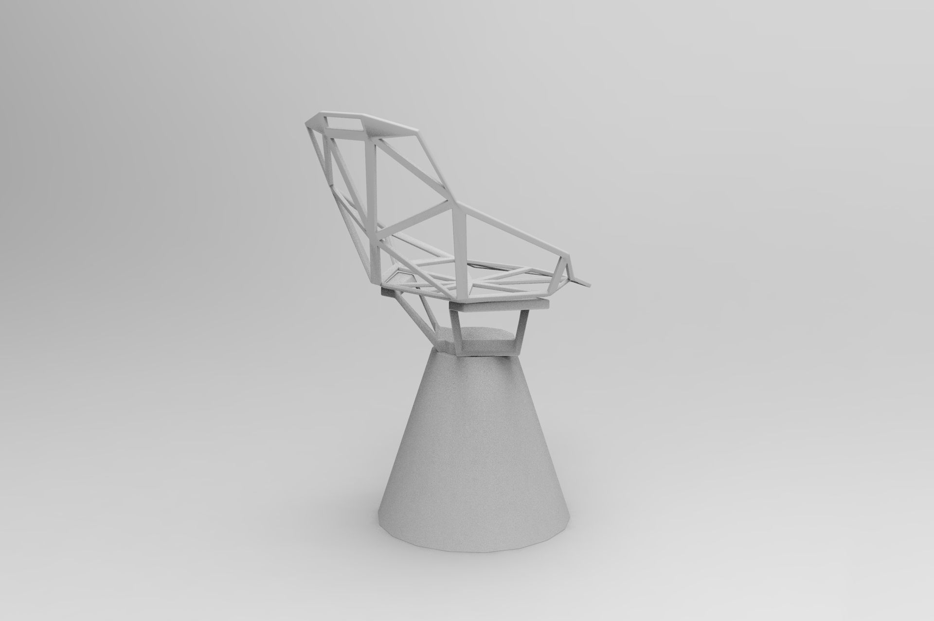 Chair Low-poly 3D model_8
