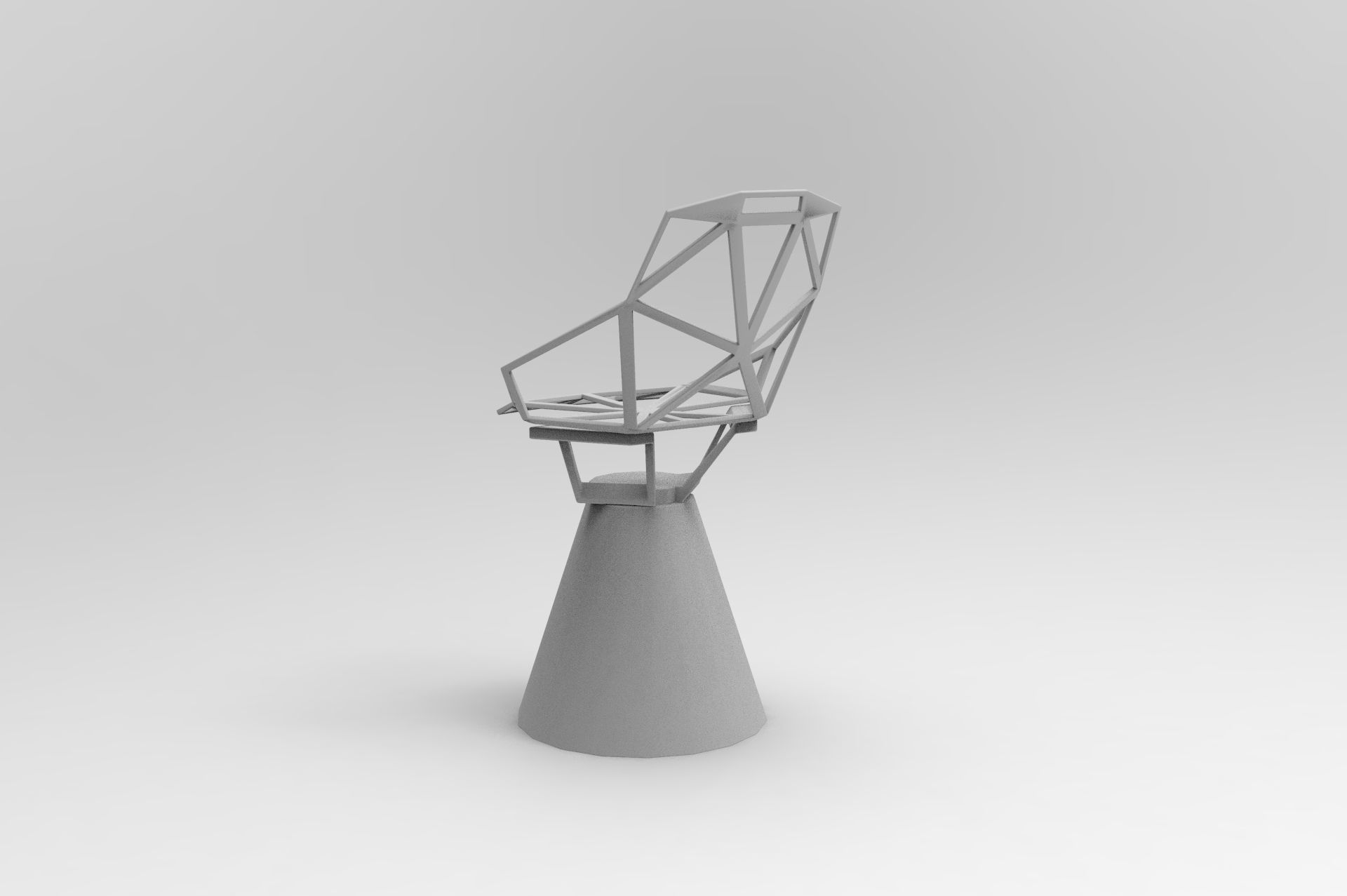 Chair Low-poly 3D model_7
